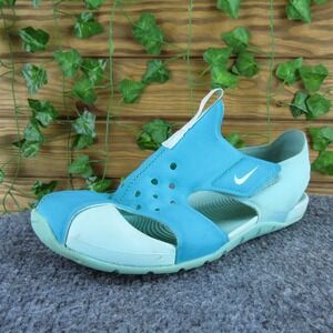 Nike Sandals Sunray Pretect 2 Girl Y 3 Medium Sandal Blue Synthetic Hook & Loop